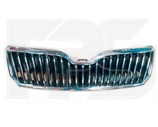 Решетка Радиатора Черная С Хром Рантом SKODA SUPERB 13-15 P-021766 фото