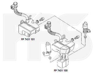 Бачок Омывателя VW PASSAT 15- USA (B8) P-026345 фото