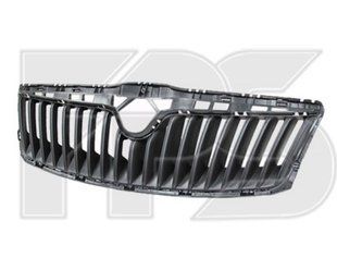 Решетка Радиатора Черная Без Рамки SKODA OCTAVIA 09-13 (A5) P-021302 фото